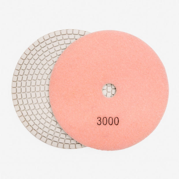 WHITE Polishing Pad - 3000Grit- 125mm 5"