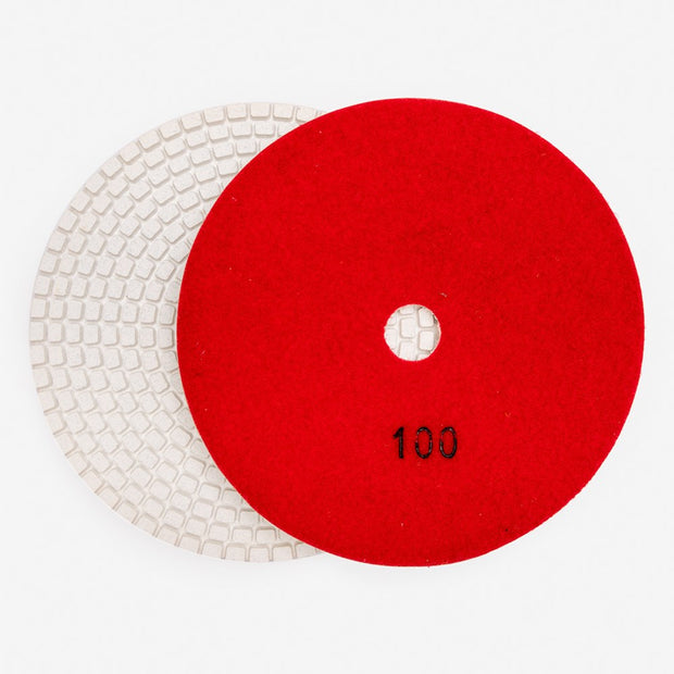 WHITE Polishing Pad - 100Grit- 180mm 7"