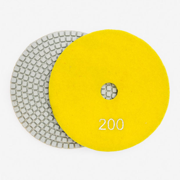 WHITE Polishing Pad - 200Grit- 125mm 5"