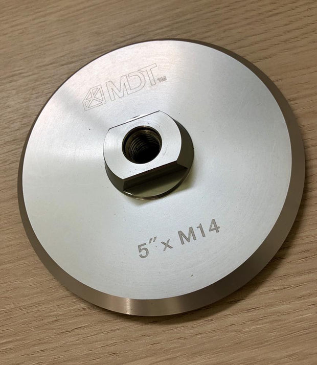 MDT Resin Pad Aluminium Backer With M14 Thread - 100mm