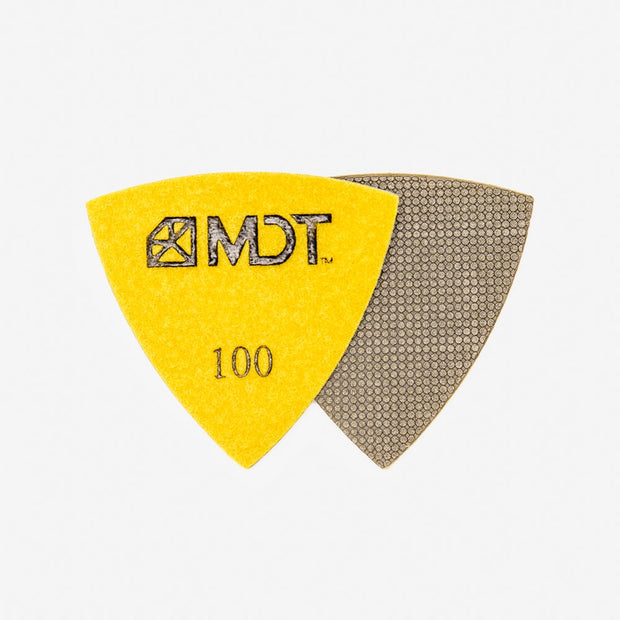 MDT 3'' 100Grit Electroplated Corner Polishing Pad - Triangle